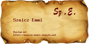 Szeicz Emmi névjegykártya